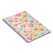 Emoji Hearts Vibes Notebook Notizblock (Rechte Seite)