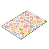 Emoji Hearts Vibes Notebook Notizblock (Linke Seite)