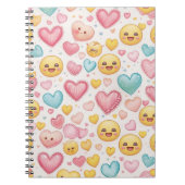 Emoji Hearts Vibes Notebook Notizblock (Vorderseite)