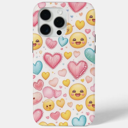 Emoji-Herzen Case-Mate iPhone Hülle (Rückseite)