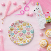Emoji-Herzen-Party-Papierteller Pappteller (Party)