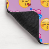 Emoji Herzen und Liebe rosa Patternsd Mousepad (Ecke)