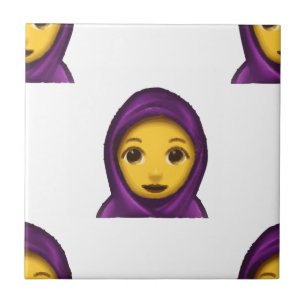 Emoji-Hidschab Fliese