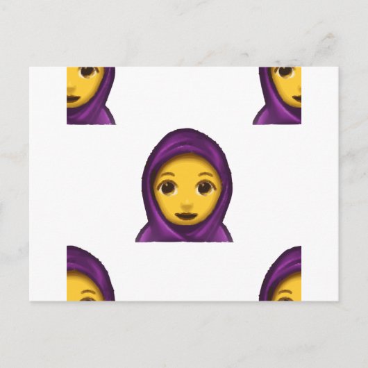 Emoji-Hidschab Postkarte (Vorderseite)