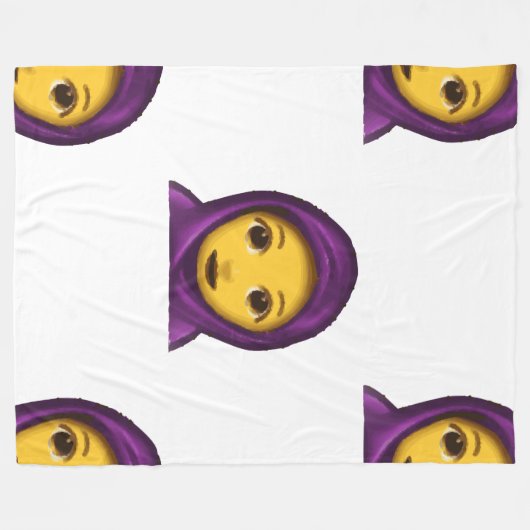 Emoji-Hijab-Decke Fleecedecke (Vorderseite (Horizontal))