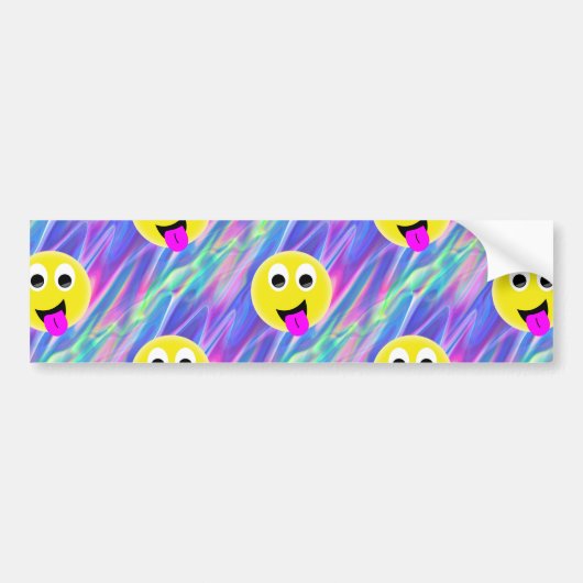 Emoji-Hologramm Autoaufkleber (Vorne)