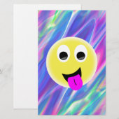 Emoji-Hologramm Briefpapier (Vorne/Hinten)