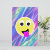 Emoji-Hologramm Briefpapier (Stehend Vorderseite)