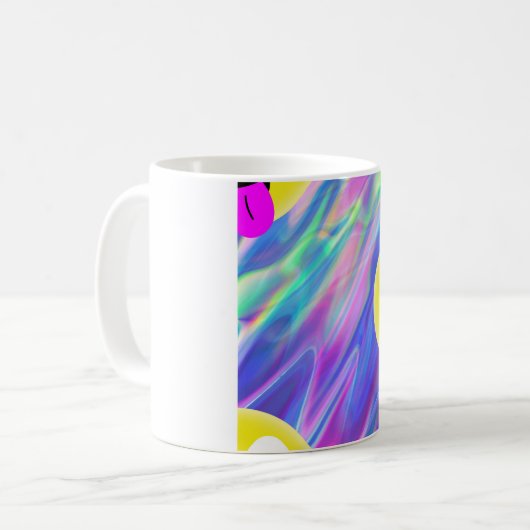 Emoji-Hologramm Kaffeetasse (Vorderseite Links)