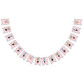 Emoji Holographic Smile Pink Wimpelkette (Alle)