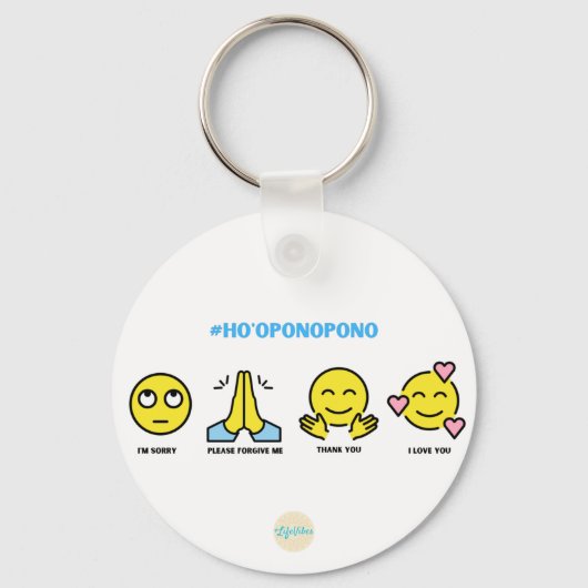 Emoji Ho'oponoponopono Schlüsselkette Schlüsselanhänger (Vorderseite)