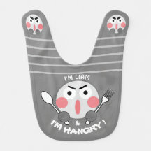 Emoji I bin Hangry Individuelle Name Baby Bib