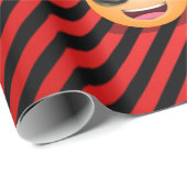 Emoji in Weihnachtsmannmütze und Sonnenbrille Weih Geschenkpapier (Rolleneckpunkt)