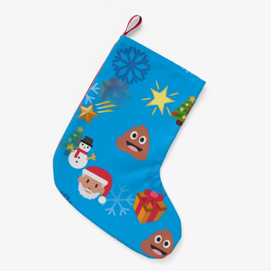 Emoji kacke Weihnachten Weihnachten Strumpf Kleiner Weihnachtsstrumpf (Vorderansicht (hängend))