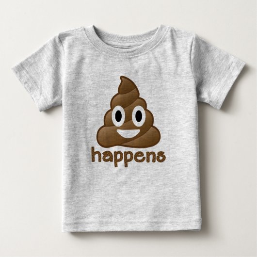 Emoji kacken geschieht baby t-shirt (Vorderseite)