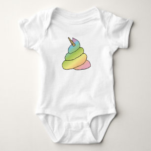 Emoji Kackte Emoji mit Rainbow-Rainbow-Rainbow-Pfe Baby Strampler