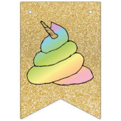 Emoji Kackte Emoji mit Rainbow-Rainbow-Rainbow-Pfe Wimpelkette (Erste Fahne)