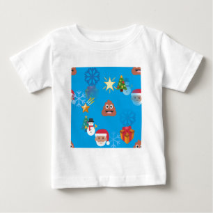 Emoji kackte Weihnachten Baby T-shirt