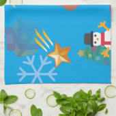 Emoji kackte Weihnachten Geschirrtuch (Gefaltet)