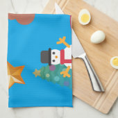 Emoji kackte Weihnachten Geschirrtuch (Viertel Falte)