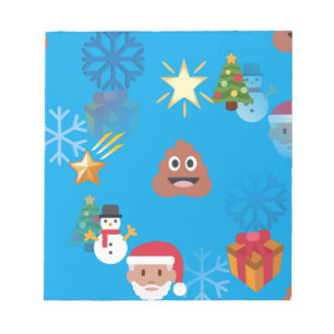 Emoji kackte Weihnachten Notizblock