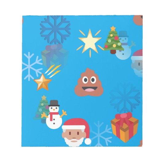 Emoji kackte Weihnachten Notizblock (Vorderseite)