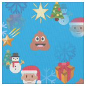 Emoji kackte Weihnachtsstoff Stoff (Nahaufnahme)