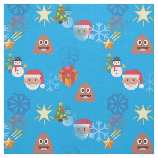 Emoji kackte Weihnachtsstoff Stoff (Muster)
