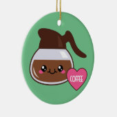 Emoji Kaffee-Topf Keramikornament (Rechts)