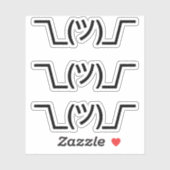 Emoji Kawaii Gesicht textbasierte Shrug Ø\_(ツ)_/ Ø Aufkleber (Blatt)