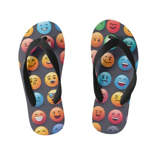 Emoji Kinderbadesandalen (Fußbett)