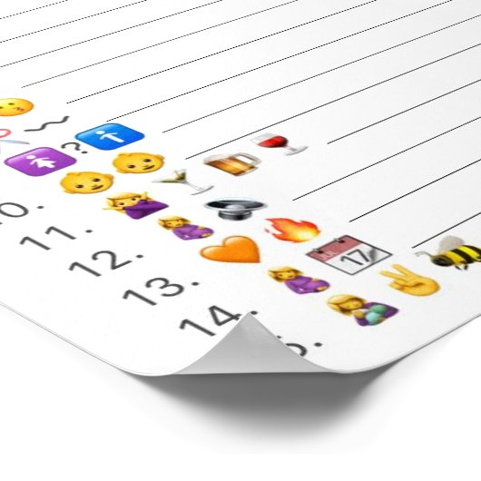 Emoji-Kinderspiel Poster (Ecke)