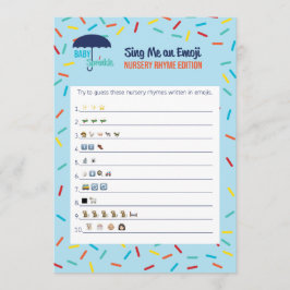 Emoji Kinderzimmer-Reim-Baby-Duschen-Spiel-Karte Einladung