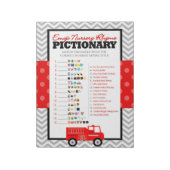 Emoji Kinderzimmer Rhyme Fireruck Baby Showspiel Notizblock (Rotiert)