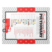 Emoji Kinderzimmer Rhyme Fireruck Baby Showspiel Notizblock (Vorderseite)