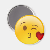 emoji-kiss-face magnet (Vorderseite/Rückseite)