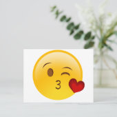 emoji-kiss-face postkarte (Stehend Vorderseite)