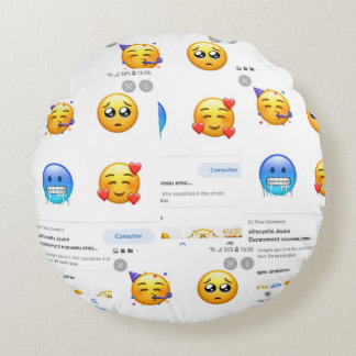 Emoji-Kissen Rundes Kissen