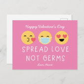 Emoji-Klassenzimmer Valentine - Rosa Postkarte (Vorne/Hinten)