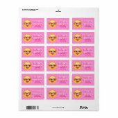 Emoji Kokett Girl ID227 Adressaufkleber (Vorne)