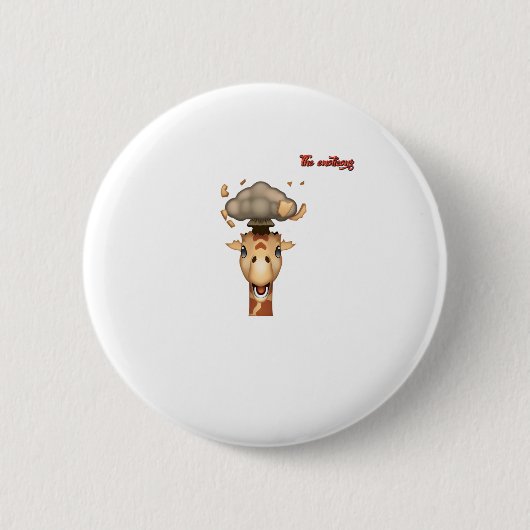 Emoji-Kopf-explodierendes Giraffengesicht Button (Vorderseite)