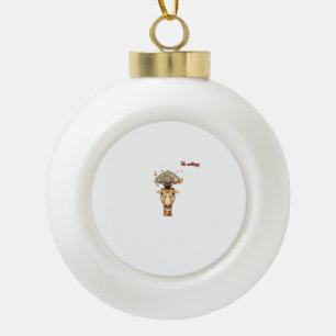 Emoji-Kopf-explodierendes Giraffengesicht Keramik Kugel-Ornament