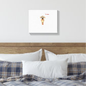 Emoji-Kopf-explodierendes Giraffengesicht Leinwanddruck (Insitu (Schlafzimmer))