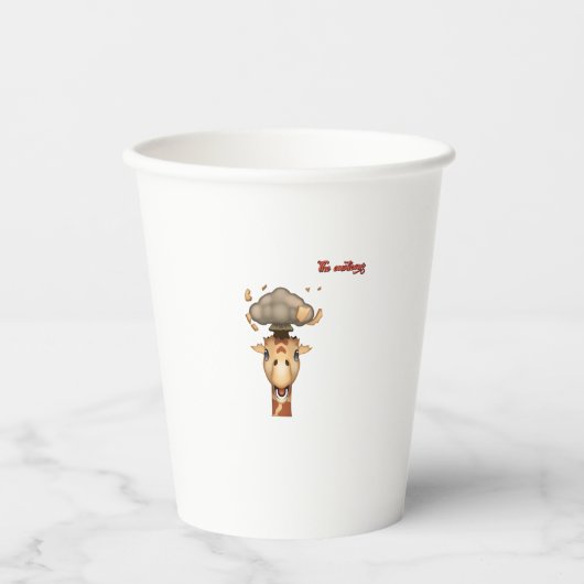 Emoji-Kopf-explodierendes Giraffengesicht Pappbecher (Vorderseite)