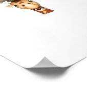 Emoji-Kopf-explodierendes Giraffengesicht Poster (Ecke)