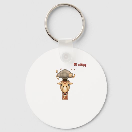 Emoji-Kopf-explodierendes Giraffengesicht Schlüsselanhänger (Vorderseite)