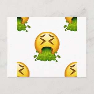 Emoji-Kotzen Postkarte