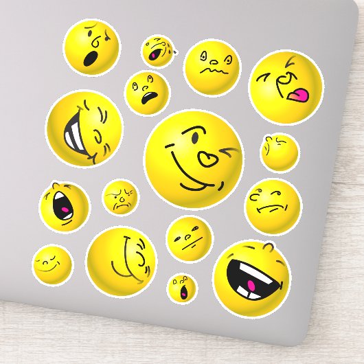 Emoji-Kugeln Aufkleber (Detail)
