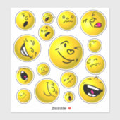 Emoji-Kugeln Aufkleber (Blatt)
