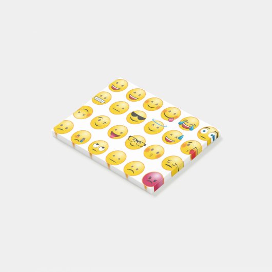 Emoji-Kunst Post-it Klebezettel (angewinkelt)